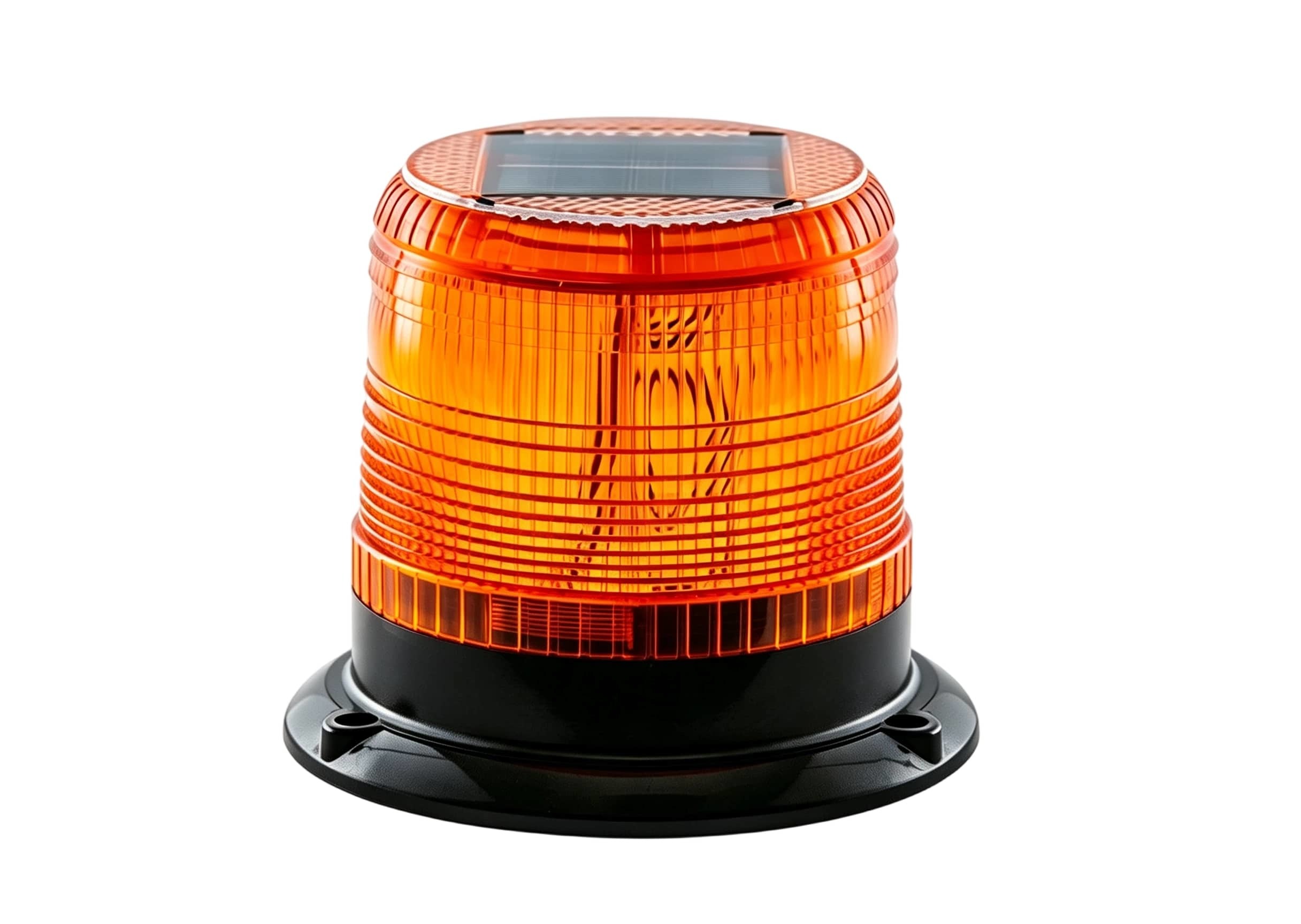 Automatic Photocell Solar Powered Flashing Light Magnetic Mount Safety