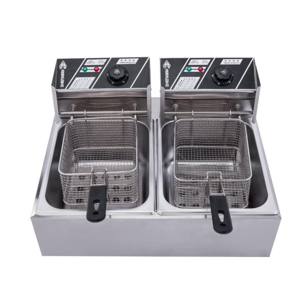 Restaurant Commercial Gas Electric Chips Fryer Double Tank Potato Chips Chicken Deep Fryer