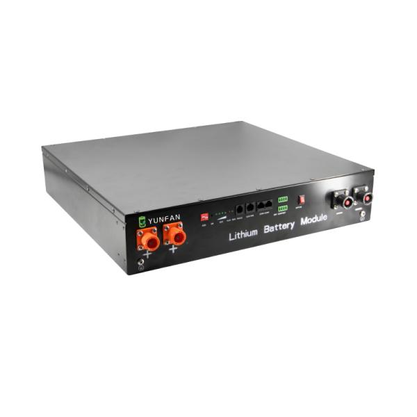Lifepo4 Rack Battery Призматическая литий-ионная фосфатная батарея 48V 50Ah Черная 5 лет гарантия