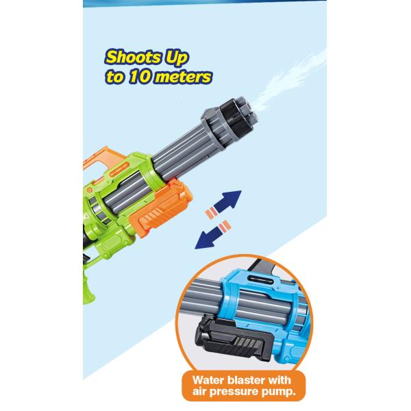 ABS 1600ml Water Squirt Gun 480g 10 Meters With Air Pressure Pump