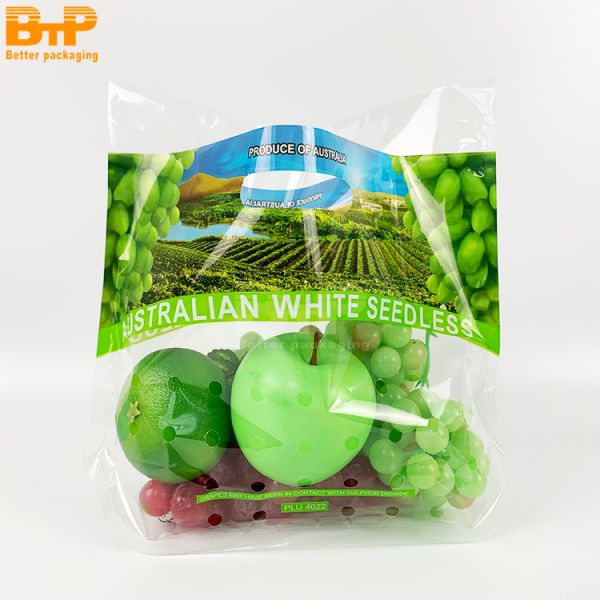 Custom Printing High Quality Fine Printing Bopp/cpp Plastic Grape Bag Plastic Grape Pouch Bag