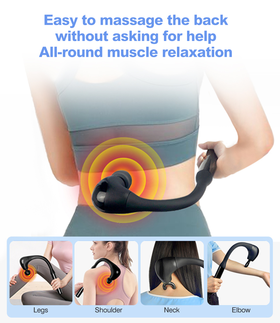 U-Shaped Deep Tissue Vibration Pistola De Masaje Muscle Electric Handheld Fascia Gun Muscle Cordless Body Muscle Massage Gun