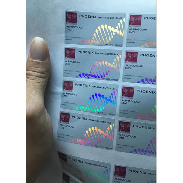 Custom Design PET Vial Labels Boxes For Bodybuilding Injectable Anabolic Glossy Holographic Pills Bottles