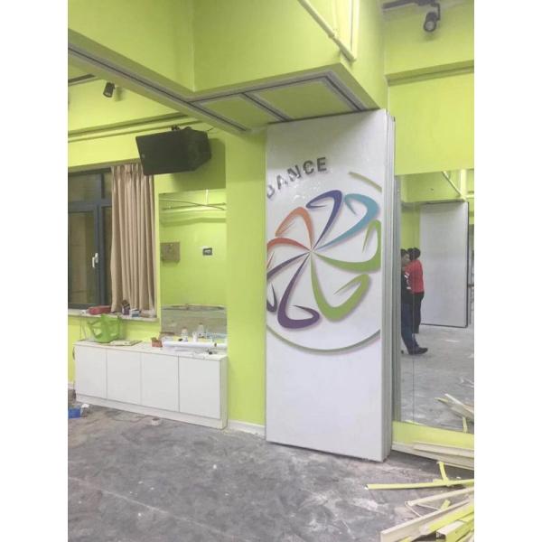 Сползать панель разделов алюминиевого офиса двери звукоизоляционную складывая передвижную деревянную