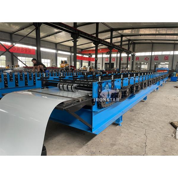 Tracking cutting trapezoidal roofing sheet roll forming machine for Saudi Arabia