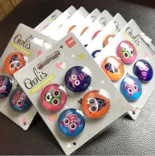 Rubber PVC Promotional Business Gifts 3D Crystal Glass Round Souvenir Fridge Magnets