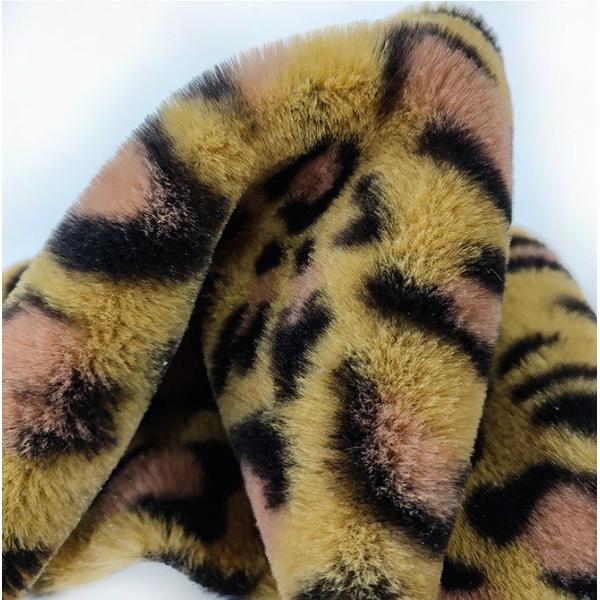 Материал напечатанный леопардом кролика меха 320gsm 150D 288F