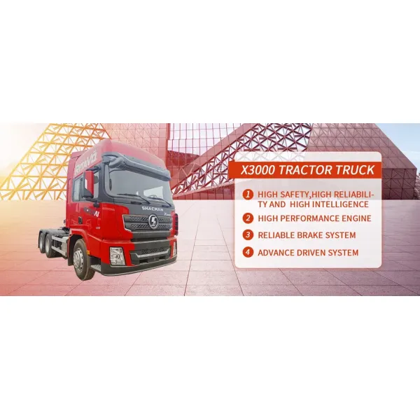 Industrial Construction Goods Cargo Transport Shacman Diesel Engine Trailer Tractor Lorry Truck