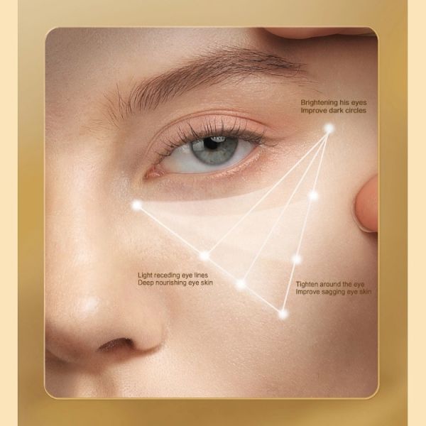 OEM Factory Custom Freeze-Dried Retinol Eye Mask Hyaluronic Acid Peptides for Anti-Wrinkle Anti-Aging Firming Wrinkle Reduction