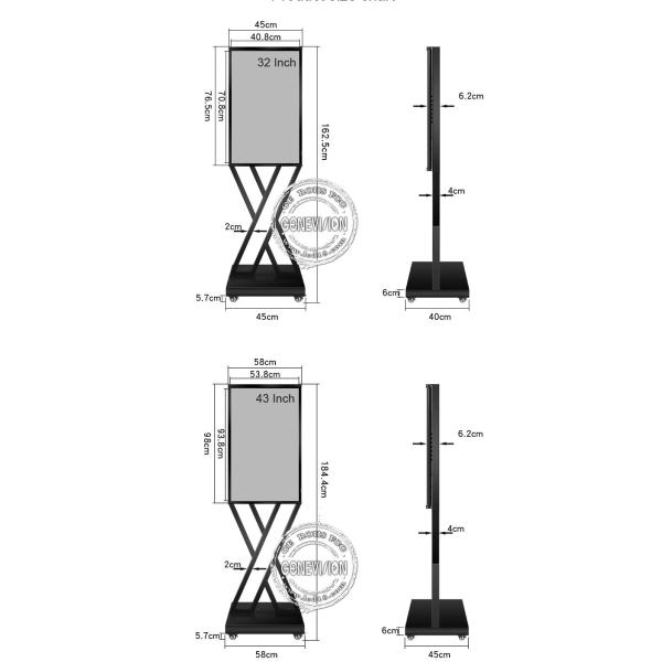 Портативный дисплей Signage андроида 7,1 500cd/m2 TFT LCD цифров