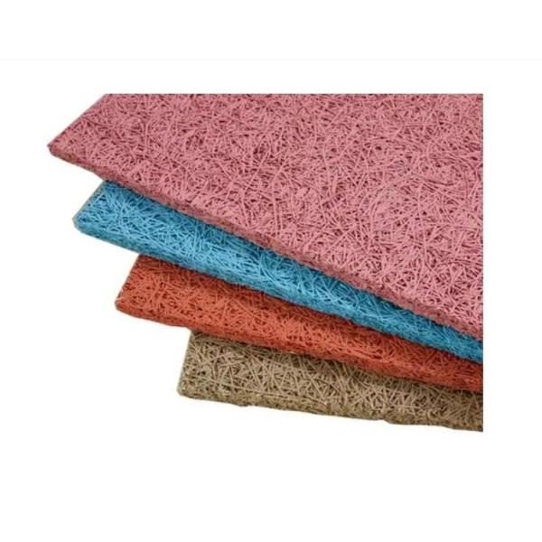Wood Wool Board 1200*2440mm Colorful Installation Acoustic Fiber Cement Ceiling Boards