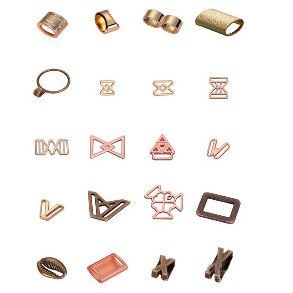 Niris Lingerie Hot sale bikini closure gold plated swimwear accessories metal tag