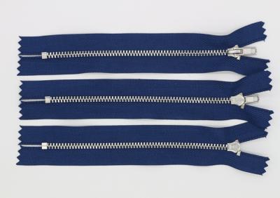 Polished Ykk Teeth Heavy Duty 2 Way Zippers , Long Heavy Duty Zippers For Leather