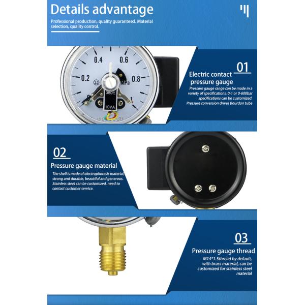 62.5mm Nominal Diameter 30va Pressure Gauge for Air Compressor and Hydraulic Vacuum