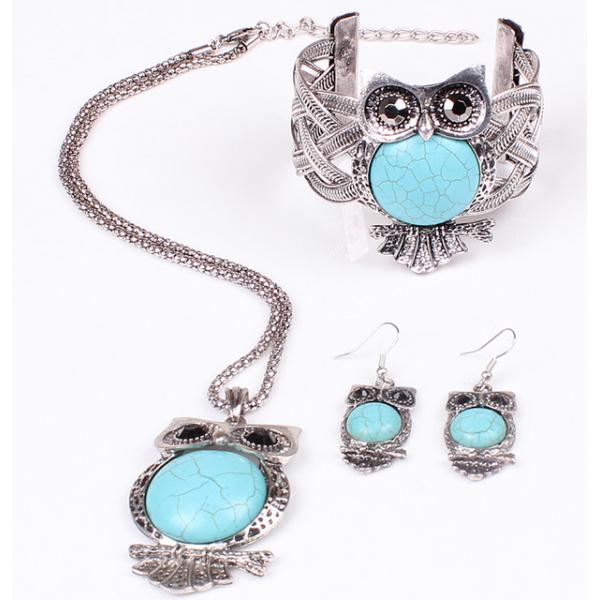 European and American fashion personality turquoise owl necklace / Necklaces