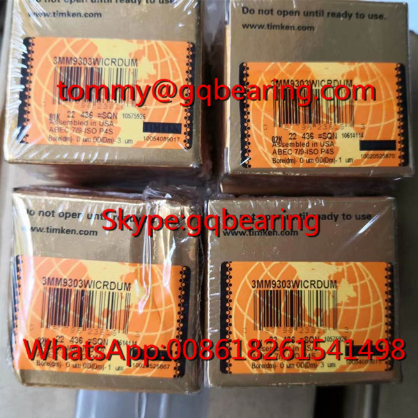 Gcr15 Стальной материал TIMKEN 3MM9303WICRDUM Свинцовый угловой контактный шариковый подшипник
