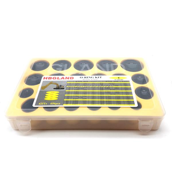 656 PCS Excavator Spare Parts , Rubber O Ring Kit For Excavator