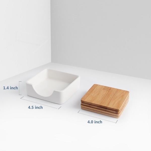 square shape bamboo tea coaster coaster set for hot selling and high quality