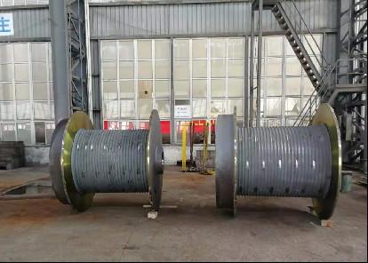 Pele sulcada enrolamento do cilindro da geometria da corda de fio de aço para Marine Vessels