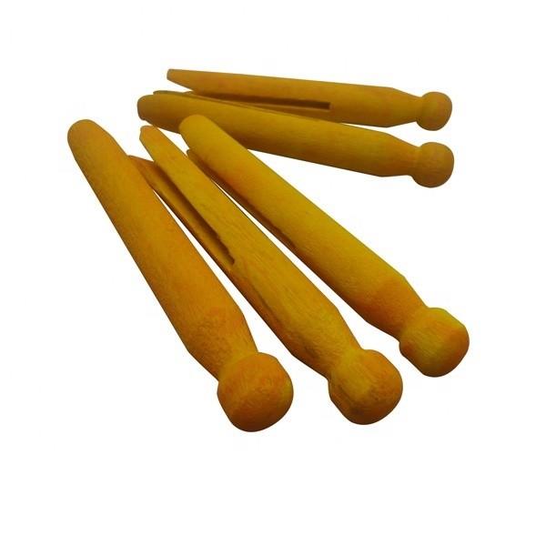 Round Wooden Clothespins for Crafts and Laundry - Old Fashioned Traditional Heritage Dolly Clothes Pegs