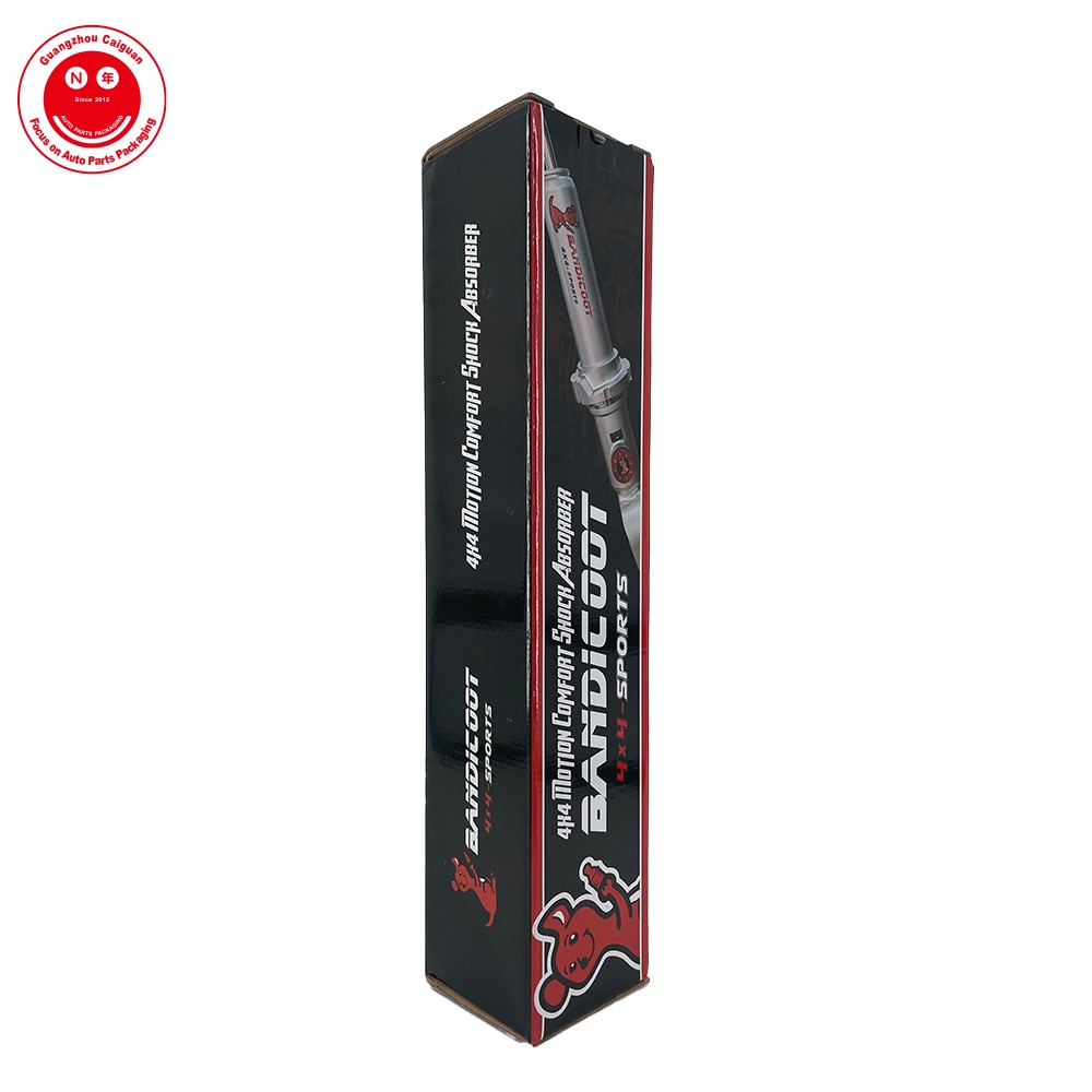 High End Auto Parts Shock Absorber Black Packaging Paper Box Custom Box With Logo