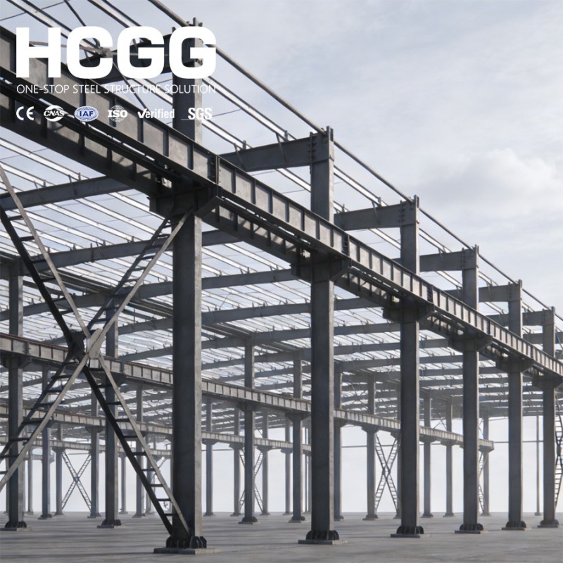 Steel H Beam Prefabricated Steel Structure 4S Car Dealership Showroom Storage Warehouse Building Construction