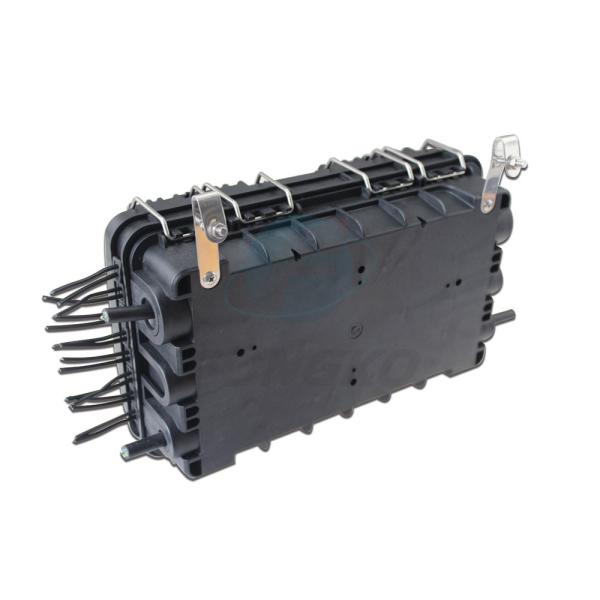 1x8 Aerial 24 Core Fiber Optic Splice Closure Connection Box For Steel Tube Splitter