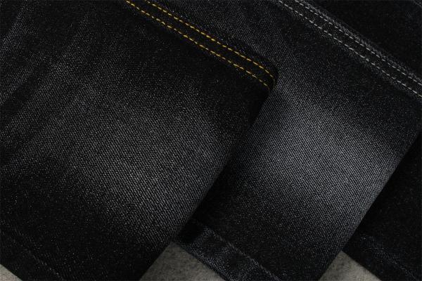Stretch 11.5oz Cotton Spandex Denim Fabric Sulfur Black 170cm Full Width
