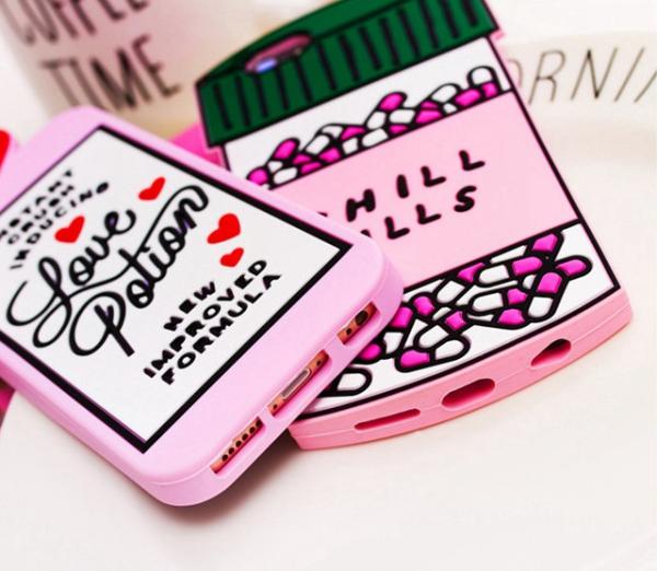 Chill pills love options silicone Case For iPhone 4 5s 6 plus 7 SAMSUNG s5 s4 S6 S7 NOTE 7 3 5
