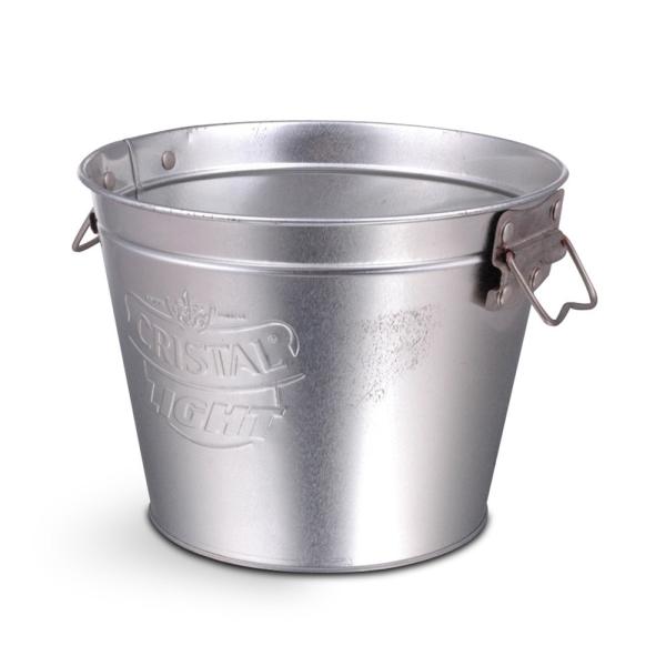 Decorative Metal Handle Bucket , Household Cleaning Galvanized Pail With Handle