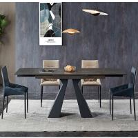 Modern Square Extensible Dining Table Sala de estar Sinterizado Pedra expansível mesa de sala de jantar