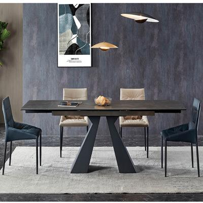 Modern Extendable Dining Table Set Modern Furniture Ceramic designs for console table set Metal Dining Table