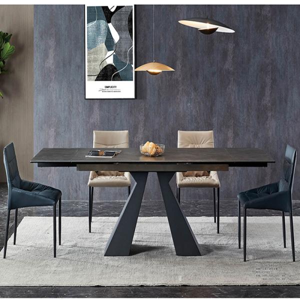 Modern Extendable Dining Table Set Modern Furniture Ceramic designs for console table set Metal Dining Table