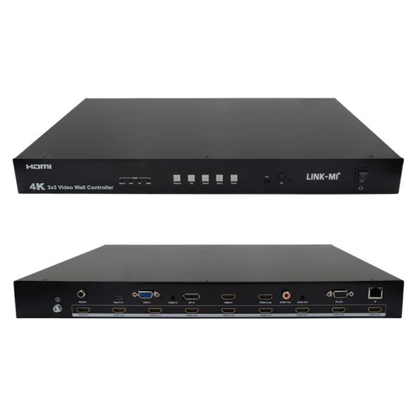 Ultra HD 4K Video Wall Controller HDMI DP 3x3 Video Wall Processor VGA USB Type-C