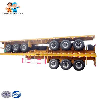 Transporte o reboque do caminhão do contentor de Flatdeck 40ft do transporte