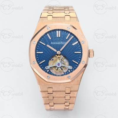 Audemars Piguet Royal Oak 26522OR 41mm Rose Gold Tourbillon Extra Thin 70h Power Reserve Calibre 2924 Automatic Watch