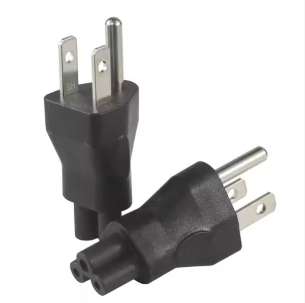 NEMA 5-15P to IEC C5 Power Adapter Cable for Laptops