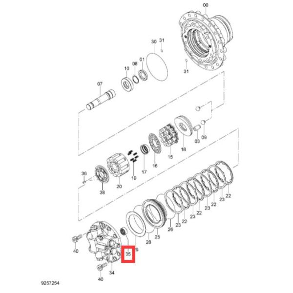 Подшипник иглы перемещения частей запасной части 4631910 ZX200 экскаватора NUP210E903 ZX210 ZX230 ZX250