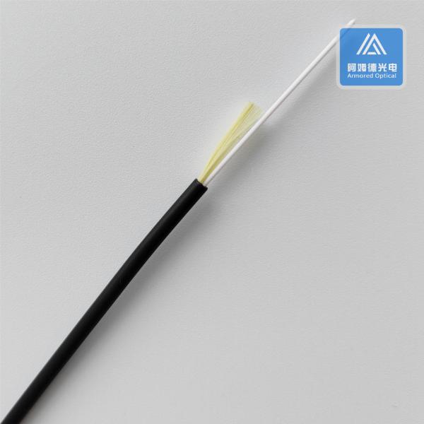Cable optique en fibre optique noire pour intérieur, mode simple 3 mm LSZH FTTH