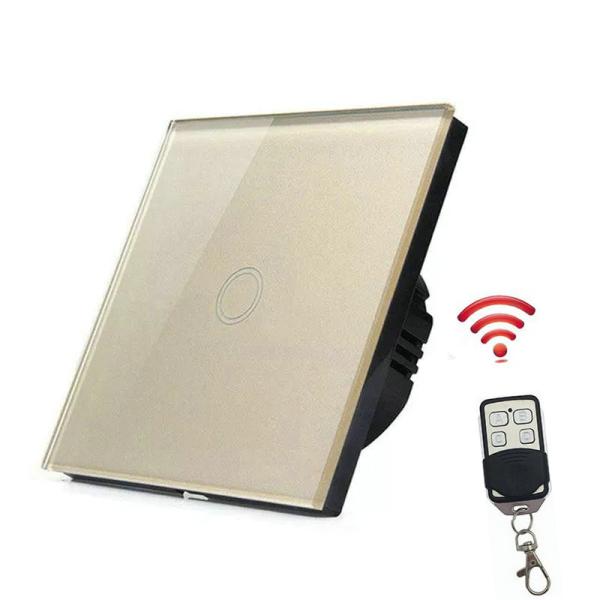 EU Standard Wireless Remote Control Touch Switch For RF433 Smart Wall Light Switch 1/2/3 gang glass touch