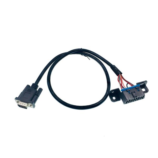 Lightweight AOTAI RS232 DB 15 Pin OBD II 16 Pin Male to DB15 Female Adapter Cable Auto OBD To DB15 Length 50cm/custom