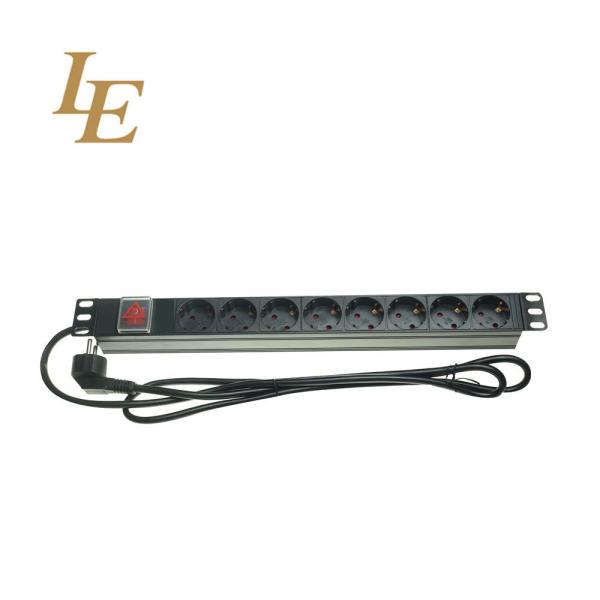Aluminum Material Power Distribution Unit Power Strip 19 Inch 6 Ports 8 Ports