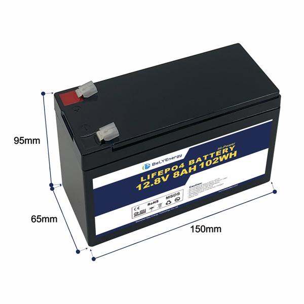 Portable 12V 8AH LiFePo4 Battery For Consumer Electronics RV Communication Station