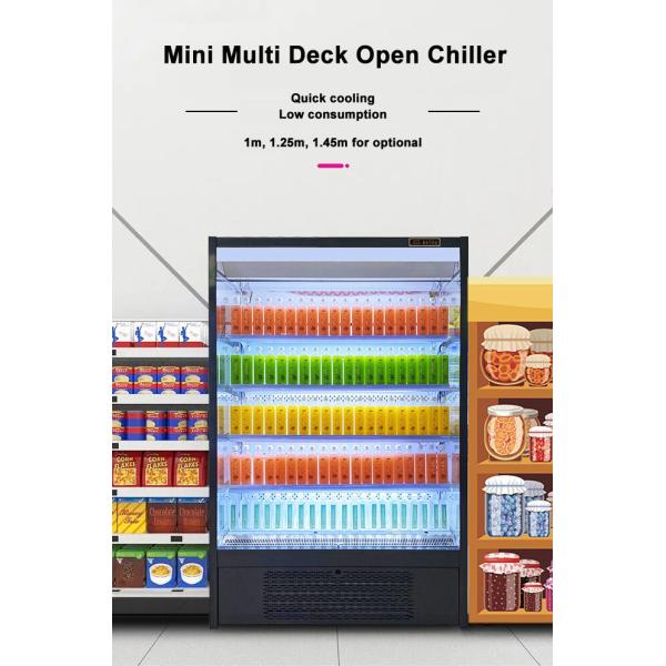Холодильник дисплея фронта вентиляторной системы охлаждения открытый мини для магазина магазина