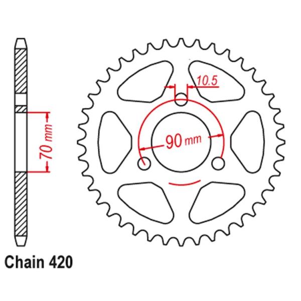 Fit for Honda MB80 MT80 Motorcycle 43 Tooth Sprocket 420 Customized by OEM Maker