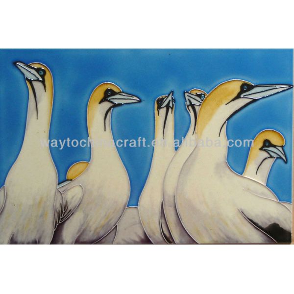 Cute puffin Ceramic Tiles with Pictures for Wall Hanging