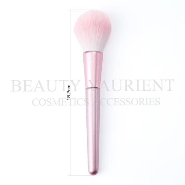 Aluminum Ferrule Synthetic Hair Powder Makeup Brush 18.2cm Length