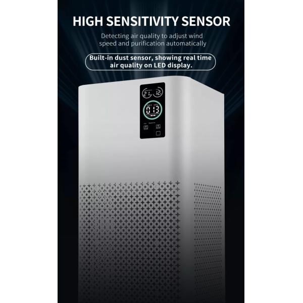 Purificadores de aire WIFI para el hogar Ionizador de aire Ozone Sala libre Hepa Filtro Smart Touch Control Equipo de purificación de aire para el hogar