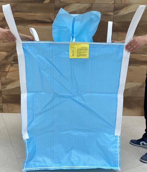 Blue Color FIBC Bulk Bag with SWL 500-2000kg and PP Coating