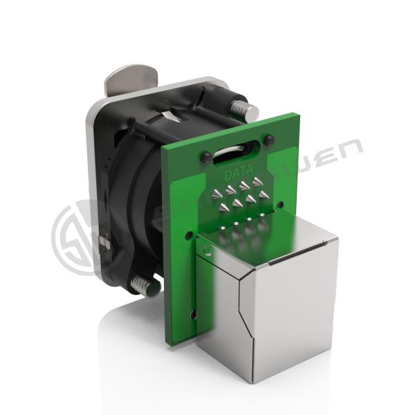 Сигнал Rj45 Женский разъединительный розетка для внутреннего использования Замок замка форма D